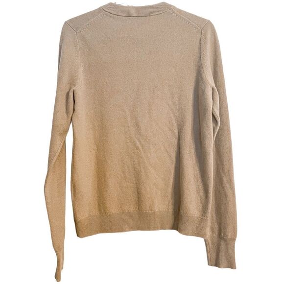 Theory Button Placket Henley Cashmere Sweater Pale Sand S - Picture 4 of 8